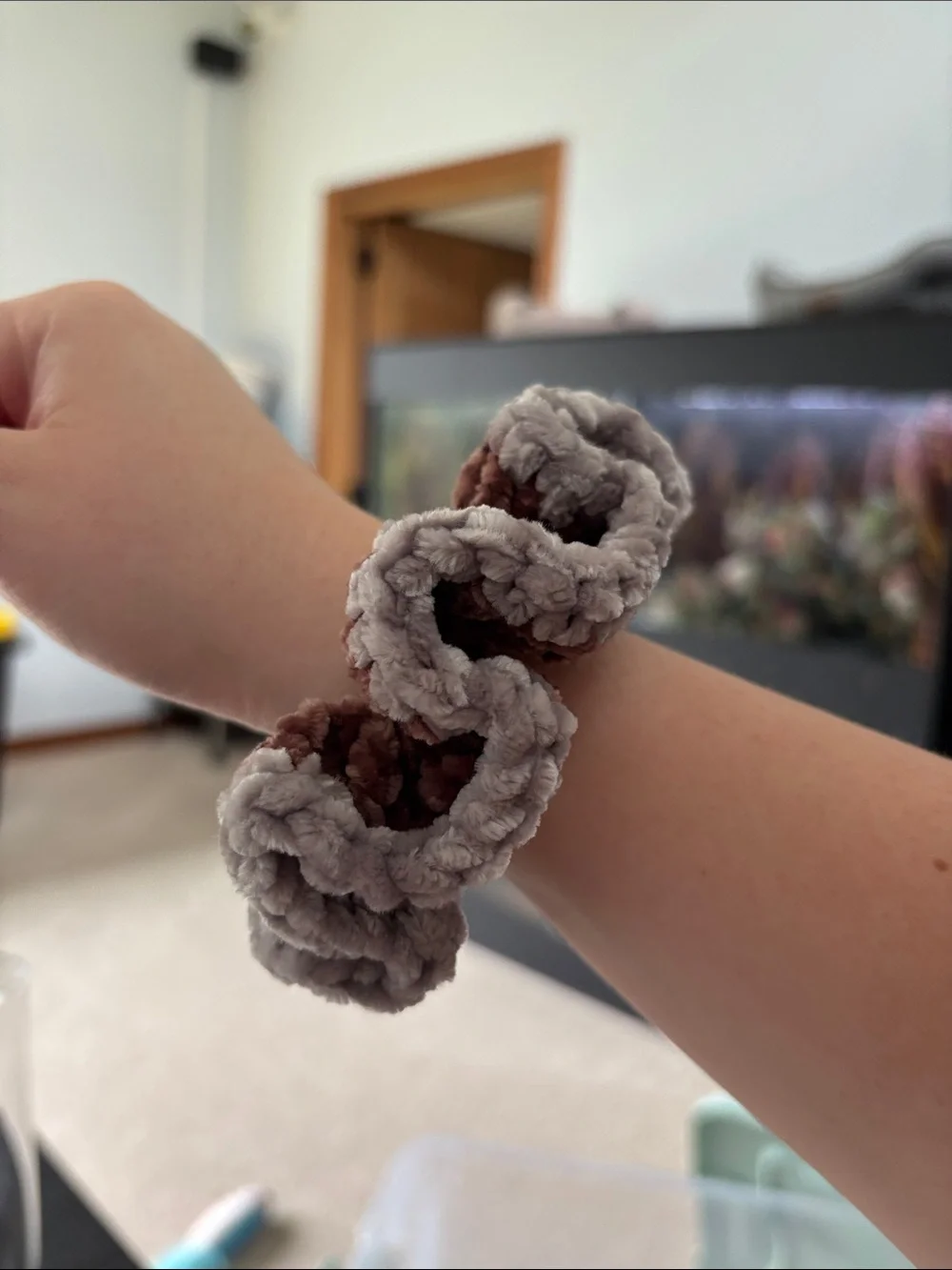 Handmade Crochet Velvet Scrunchie